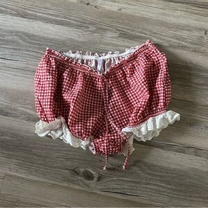 Red Gingham Bloomer Shorts